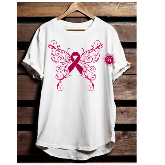 Download Breast Cancer awareness Butterfly SVG dfx Cut file Cricut