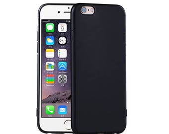 Luxury iPhone Case Solid Black Matte Color Soft Silicone Rubber Case Cover for iPhone 7 iPhone 7 Plus iPhone 5 5s 6 6s 6 Plus 6s Plus Slim