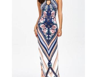 Bohemian long dress, maxi dress, summer dress, beach dress