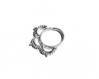Piercing de nez argent/ anneau de septum/ septum argent/anneau ethnique/tribal nose ring