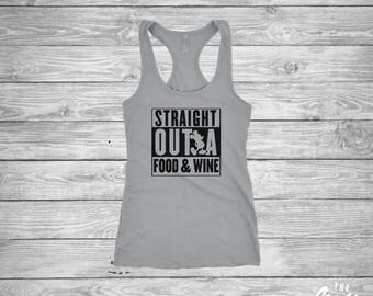 Straight Outta Food & Wine shirt - Epcot's Food Wine Festival - Mickey Mouse - Ladies