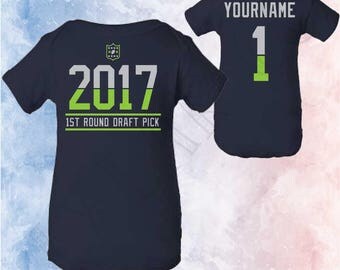 Seattle Seahawks Baby Birth Announcement, Seahawks Football Infant Shirt, Football Baby Shower, Seahawks Fan Gift, Gender Reveal Seahawks