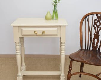 Cream Hall Table shabby chic table | etsy Cream Hall Table shabby chic table | etsy