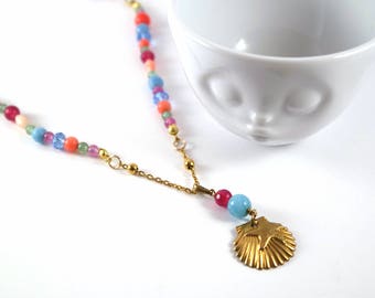 Set 2 Collane Con Stelle Marine E Conchiglie – Ciondoli Oro E Corda Intrecciata Bianca – Gioielli A Tema Mare
