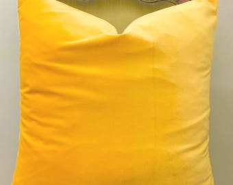 Luxury Yellow Velvet Pillow Covers, Yellow Pillows, Velvet Pillows, Decorative Pillows, Throw Pillows, Yellow Velvet Pillow Cushion Covers