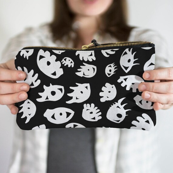 Black and White Pencil Case Black and White Pencil Bag