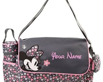 Personalized Disney Minnie Mouse Baby Duffel Diaper Bag with Flap- 17 Inches