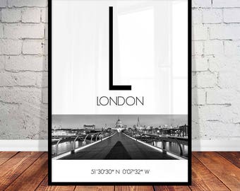 London Wall Art london coordinates | etsy London Wall Art london coordinates | etsy