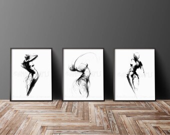 Original Fine Art Nude Figure Drawings by Ann Adams by AnnAdamsArt