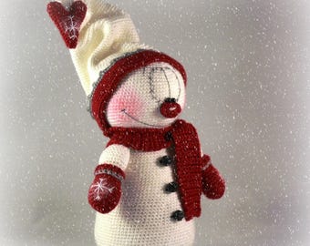 PDF pattern Mr. Snowman, English, Dutch and German, amigurumi snowman, christmas crochet snowman pattern, christmas decoration