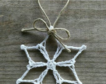 Frost - Crocheted Handmade Snowflake Christmas Tree Ornament