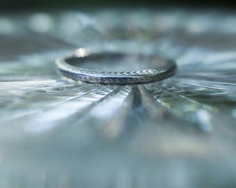Antique Platinum Wedding Band