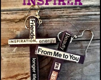 Purple Cross Earrings The Inspirer #11