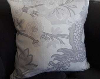 CHIANG MAI DRAGON Limestone New!! Schumacher Pillow Cover