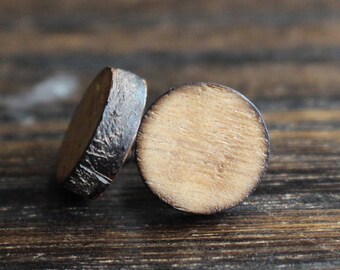 Stud Earrings, Wooden Earings, Unisex Earrings, Fake Plug Earrings, Wood Stud Earrings, Wood post earrings, Fake Gauge Earrings, Fake Gauges