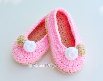 Crochet Pattern 109 - Crochet Slipper Pattern for Toddler Rose Slippers Christmas Slippers Crochet Booties Pattern Girls Slippers Pink Red