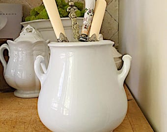 Antique English White Ironstone Sugar Bowl, TR Bootes, Senate, Ironstone without Lid, Antique Ironstone Sugar, Registation 1870