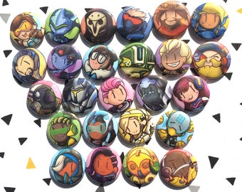 Pin button set Overwatch Heroes