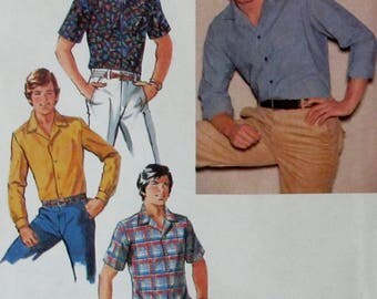 Vintage 1979 Simplicity Men's Shirt Pattern #8944 Chest Size 40 UNCUT
