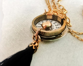 Steampunk Jewelry, Tassel Necklace, Mechanical Jewelry, Gear Jewelry, Clock Necklace, Punk Necklace, Trendy Necklace, Unique Necklace Gift