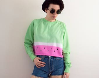 Tie Dye Sweatshirt Watermelon Gift Festival Clothing Pastel Grunge Sweater Hipster Clothing S/M/L/XL