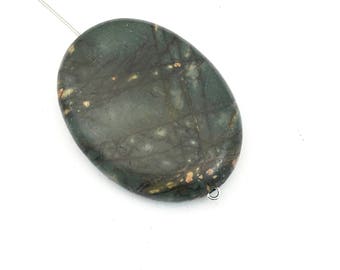 1 Picasso jasper stone bead / 30mm x 40mm #PP014-04