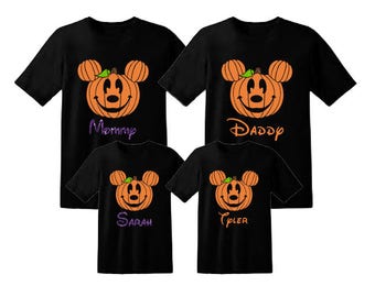 Halloween Family Mickey Minnie Shirts, Halloween, Matching Vacation Shirts, Disney Shirts Vacation, Mickey Head Shirts, Pumpkin, fall