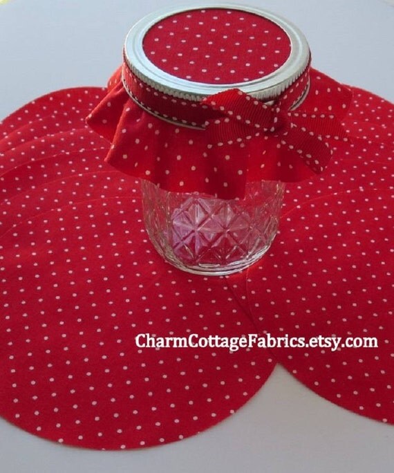 5.5 Cotton Circles Jam Jar Honey Jar Covers Mason Gift