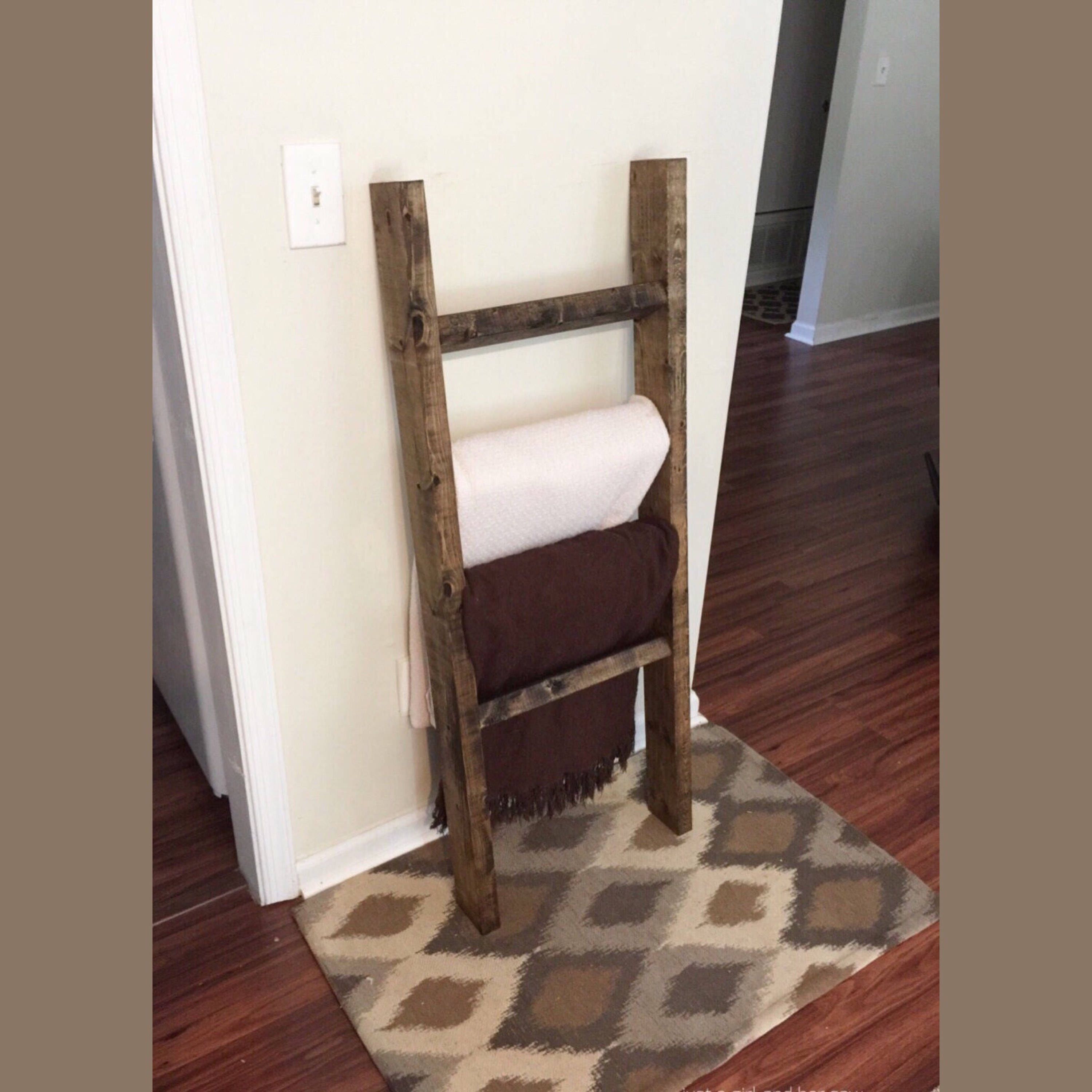 Blanket ladder towel ladder rustic ladder home