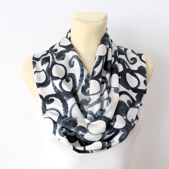 Geometric Infinity Scarf Unique Fashion Scarf Infinity Scarves Gift for Her Gift Womens Autumn Spring Fall Summer Outdoors Summer Party