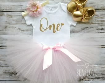 Pink and Gold Birthday Outfit | Pink and Gold First Birthday Outfit | Pink and Gold Birthday Shirt | Cake Smash Outfit | Photo Prop