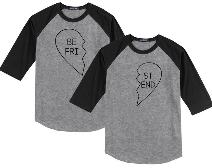 Best Friends Valentine (or any occasion!) Heart Raglan Baseball Style T