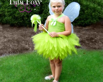 Tinkerbell costume, Tinker bell costume, Fairy Tutu Dress, Lime Green Tutu, Tinker Bell Tutu Dress, Tinkerbell Tutu Dress, Fairy Costume,