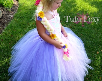Rapunzel Tutu Dress, Rapunzel Dress, Rapunzel Costume, Princess Dress, Princess Costume, Princess Tutu Dress, Rapunzel Birthday Outfit