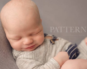 HOODED ROMPER PATTERN - Newborn Hoodie Romper Sewing Pattern, Allen