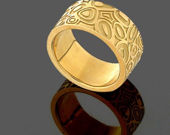 Wide Wedding band ring, Unique wedding ring, gold mens ring, men engagement ring, men wedding band, unique men's ring, wide ring