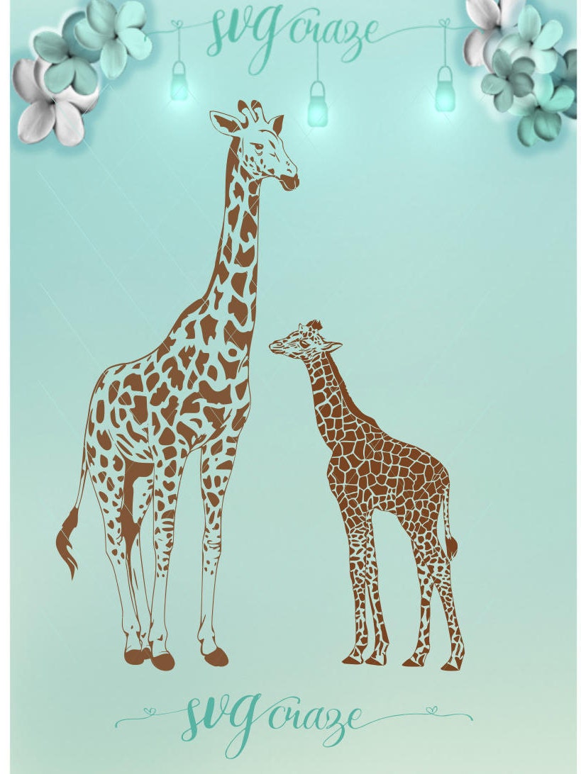 Download Giraffe Svg Baby Room Decor Svg Giraffe Family Giraffe