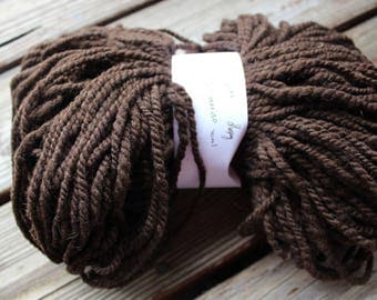 Natural merin wool handspun 2 ply worsted weight yarn - 210 yards