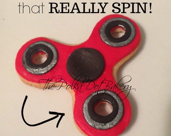 Fidget Spinner Cookies that REALLY SPIN / Party Favor