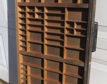 Vintage Printer's Drawer Display / Tray with Handle