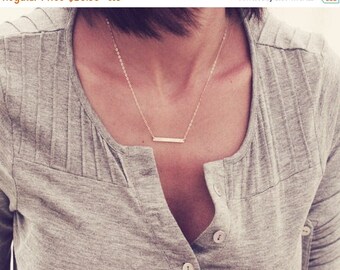 ON SALE Skinny Bar Necklace / Straight Bar Necklace / Dainty Layered Necklace / Custom Bar Necklace / Gold, Rose Gold or Silver