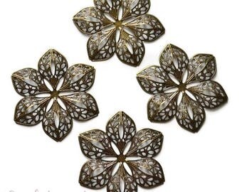 3 embellishments scrapbooking watermark print star 6cm