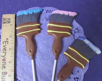 paintbrush lollipops