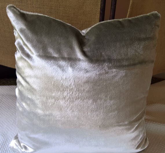 Silver Velvet Platinum Velvet Custom Pillow Both Sides