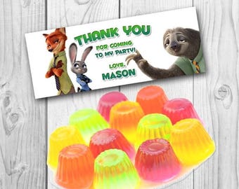 Zootopia Favor Bag Toppers - Zootopia Treat Bag Topper - Zootopia Candy Bag - Zootopia Birthday Party