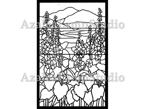 Art Nouveau Print, Stained Glass Patterns, Pattern Designs, Tiffany Window Insert, Coloring Pages, Pattern Svg, Pattern Print, Tree Print