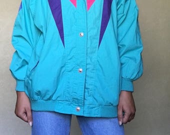 90s Colorblock bomber Jacket