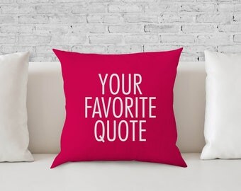 Custom quote pillow | Etsy