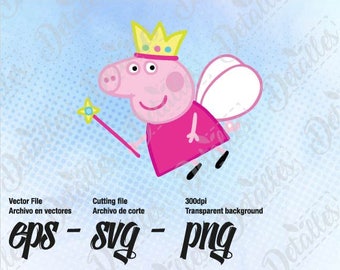 Peppa Pig Svg Clipart Vector / Vector SVG Eps for Personal Use / Silhouette Files, Cameo, Cricut Files, Tshirt