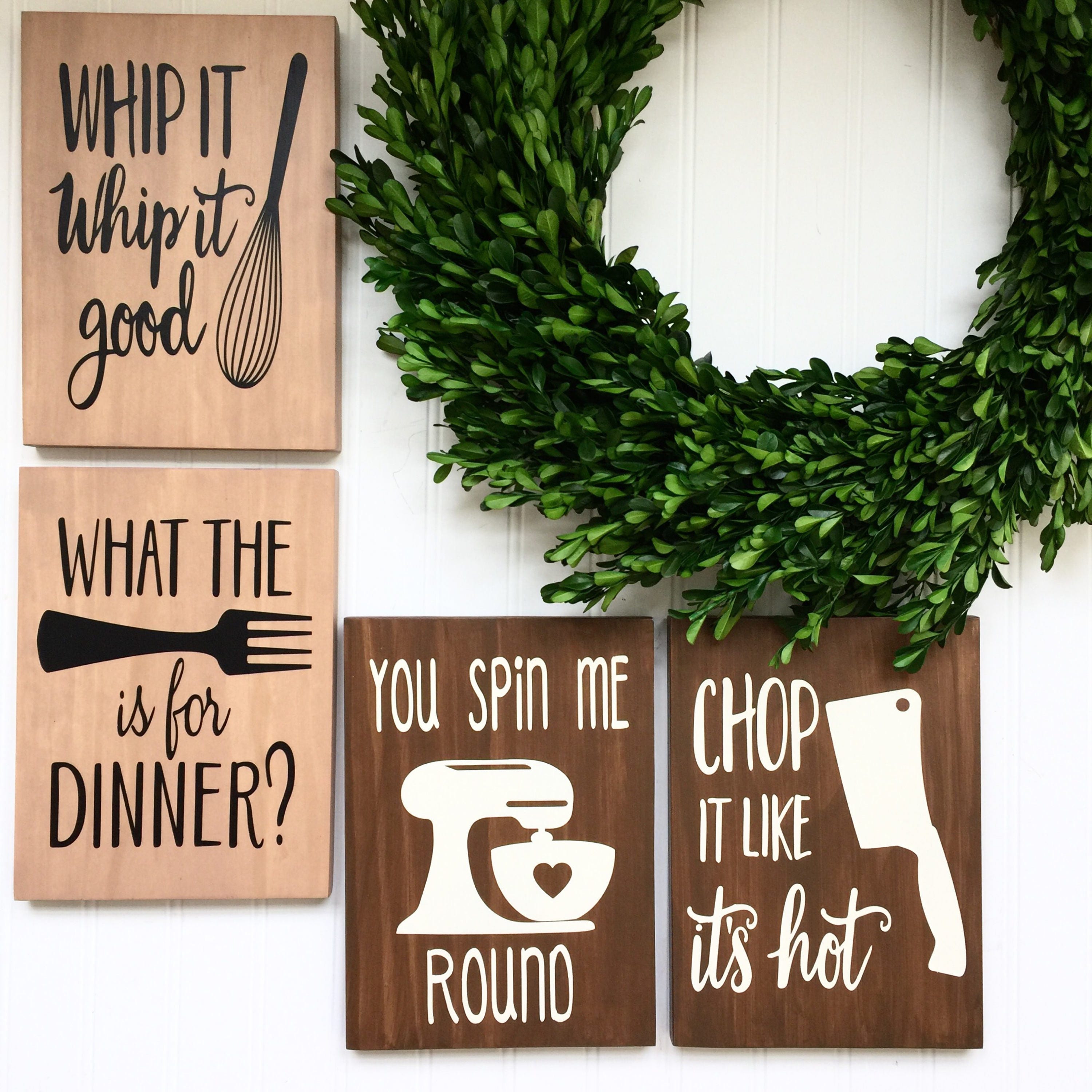 Kitchen Decor Funny Kitchen Signs Gift for Mom Rustic